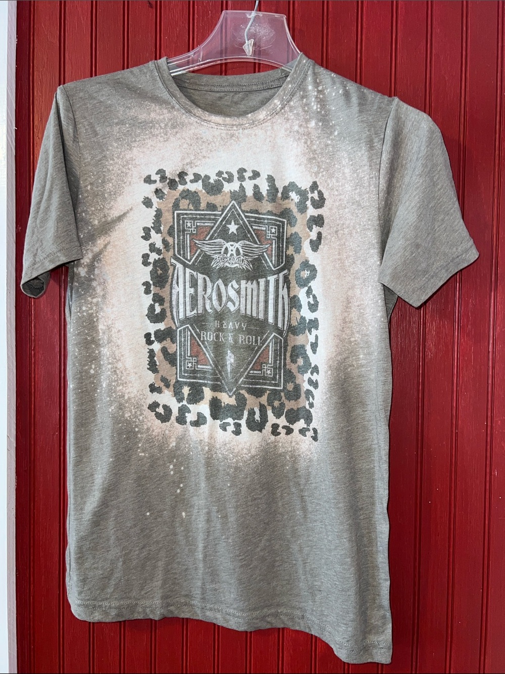 Aerosmith Graphic Short Sleeve Tee - Gray Leopard Accent